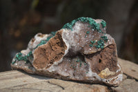 Natural Ball Malachite On Quartz Matrix Specimen x 1 From Kambove, Congo