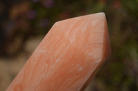 Polished Orange Twist Calcite Towers x 2 From Madagascar