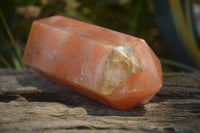 Polished Orange Twist Calcite Towers x 2 From Madagascar