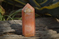 Polished Orange Twist Calcite Towers x 2 From Madagascar