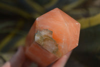 Polished Orange Twist Calcite Towers x 2 From Madagascar