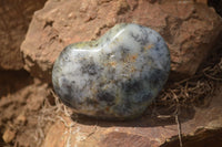 Polished Dendritic Opal Hearts x 12 From Moralambo, Madagascar