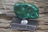 Polished Flower Banded Malachite Free Forms x 6 From Congo