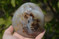 Polished Dendritic Agate Standing Free Forms x 2 From Madagascar