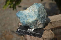 Natural Blue Aquamarine Cobbed Specimens x 3 From Angola