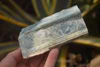 Natural Blue Aquamarine Cobbed Specimens x 3 From Angola