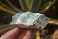 Natural Blue Aquamarine Cobbed Specimens x 3 From Angola