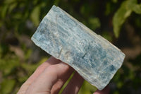 Natural Blue Aquamarine Cobbed Specimens x 3 From Angola