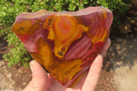 Polished On One Side Nguni Jasper Specimens x 3 From Prieska, South Africa