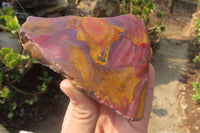 Polished On One Side Nguni Jasper Specimens x 3 From Prieska, South Africa