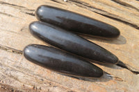 Polished Black Basalt Massage Wands x 12 From Madagascar