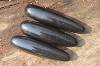 Polished Black Basalt Massage Wands x 12 From Madagascar