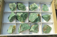 Natural Jade Cobbed Specimens x 12 From Swaziland