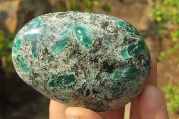 Polished Emerald Chamesite In Matrix Free Forms x 6 From Mutoko, Zimbabwe