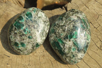 Polished Emerald Chamesite In Matrix Free Forms x 6 From Mutoko, Zimbabwe