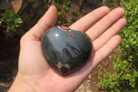 Polished Polychrome Jasper Hearts x 6 From Madagascar