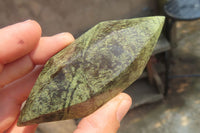 Polished Double Terminated Leopard Stone Points x 4 From Zimbabwe