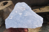 Natural Crystalline Blue Lace Agate Plates x 2 From Namibia