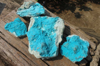 Natural Botryoidal Chrysocolla Specimens x 4 From Congo