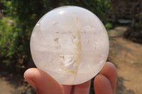 Polished Clear Quartz Crystal Balls x 4 From Madagascar