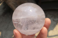 Polished Clear Quartz Crystal Balls x 4 From Madagascar