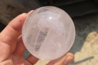 Polished Clear Quartz Crystal Balls x 4 From Madagascar