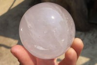 Polished Clear Quartz Crystal Balls x 4 From Madagascar