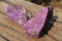 Natural Metallic Purpurite Cobbed Specimens x 12 From Erongo, Namibia