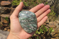 Polished Emerald Chamesite In Matrix Standing Free Forms x 4 From Mutoko, Zimbabwe