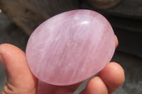 Polished Rose Quartz Palm Stones x 12 From Madagascar