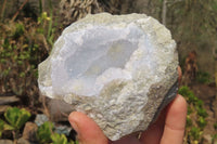 Natural Blue Lace Agate Geode Specimens x 6 From Nsanje, Malawi