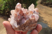 Natural Clear Quartz Crystal Clusters x 12 From Madagascar