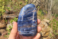 Polished Sodalite Standing Free Forms x 4 From Kunene River, Namibia