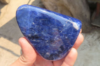 Polished Sodalite Standing Free Forms x 4 From Kunene River, Namibia