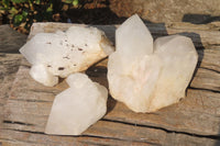 Natural Quartz Crystal Specimens x 3 From Madagascar