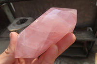 Polished Double Terminated Rose Quartz Points x 6 From Madagascar