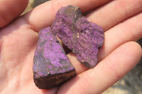 Natural Metallic Purpurite Cobbed Specimens x 60 From Erongo, Namibia