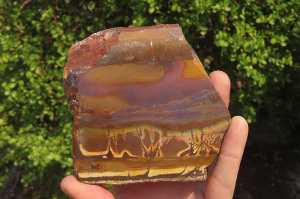 Polished On One Side Nguni Jasper Specimens x 2 From Prieska, South Africa