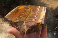 Polished On One Side Nguni Jasper Specimens x 2 From Prieska, South Africa