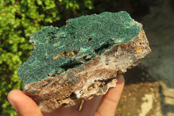 Natural Crystalline Malachite Specimens x 3 From Congo