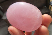 Polished Rose Quartz Palm Stones x 12 From Madagascar