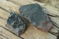 Natural Libethenite Crystals On Dolomite Matrix Specimens x 2 From Shituru, Congo