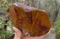 Polished On One Side Nguni Jasper Specimens x 2 From Prieska, South Africa