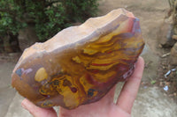 Polished On One Side Nguni Jasper Specimens x 2 From Prieska, South Africa