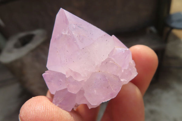 Natural Amethyst Cactus Flower Spirit Quartz Clusters x 20 From South Africa