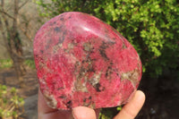 Polished Rhodonite Standing Free Form x 1 From Zimbabwe