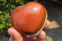 Polished Polychrome Jasper Hearts x 6 From Madagascar