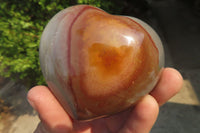 Polished Polychrome Jasper Hearts x 6 From Madagascar