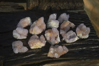 Natural Ametrine Spirit Quartz Clusters x 12 From Boekenhouthoek, South Africa