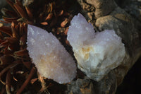 Natural Ametrine Spirit Quartz Clusters x 12 From Boekenhouthoek, South Africa